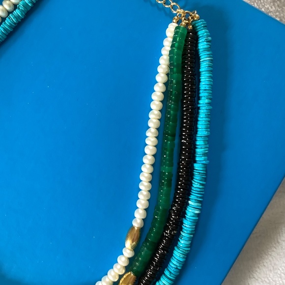 Affinity Gems Multi-Layer Beaded Necklace, Gold-tone Over Sterling Silver - Picture 12 of 16